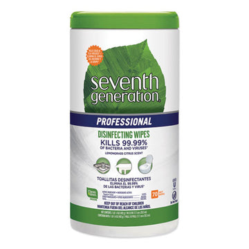 Seventh Generation® Professional Disinfecting Multi-surface Wipes, 8 X 7, Lemongrass Citrus, 70-canister, 6 Canisters-carton freeshipping - TVN Wholesale